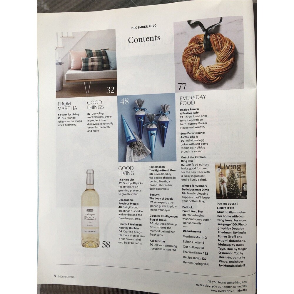 Martha Stewart Living Magazine December 2020 Special Issue Holiday Issue - Picture 4 of 4